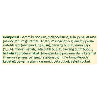 Knorr Bumbu Rasa Sapi 1kg - Knorr Beef Powder, dengan ekstrak daging sapi, menghasilkan kaldu sapi dengan rasa dan aroma daging yang mantap dalam waktu yang singkat! Cocok digunakan untuk berbagai jenis aplikasi